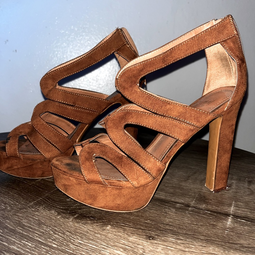 Strapped stiletto heels